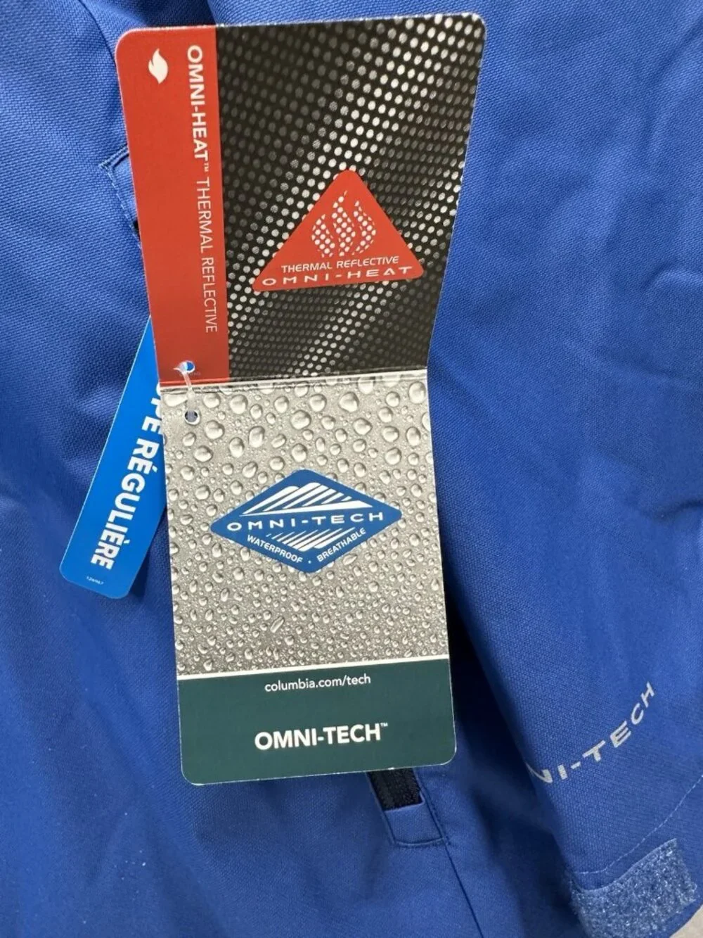 Columbia Jacket Mens 4XL Tipton Peak III Insulated Omni-Tech Blue Reflective